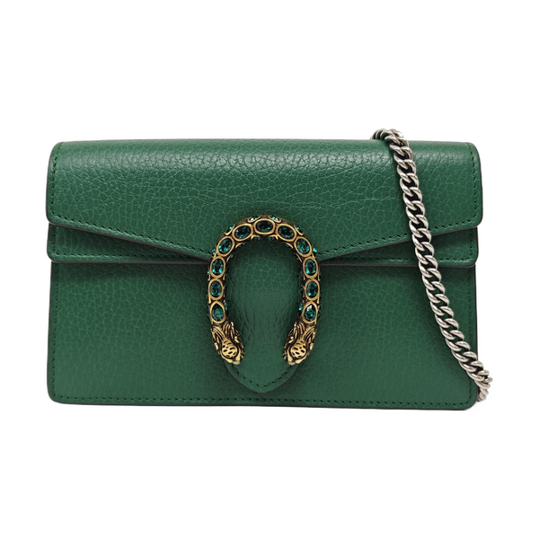 Dionysus Super Mini Calfskin Green