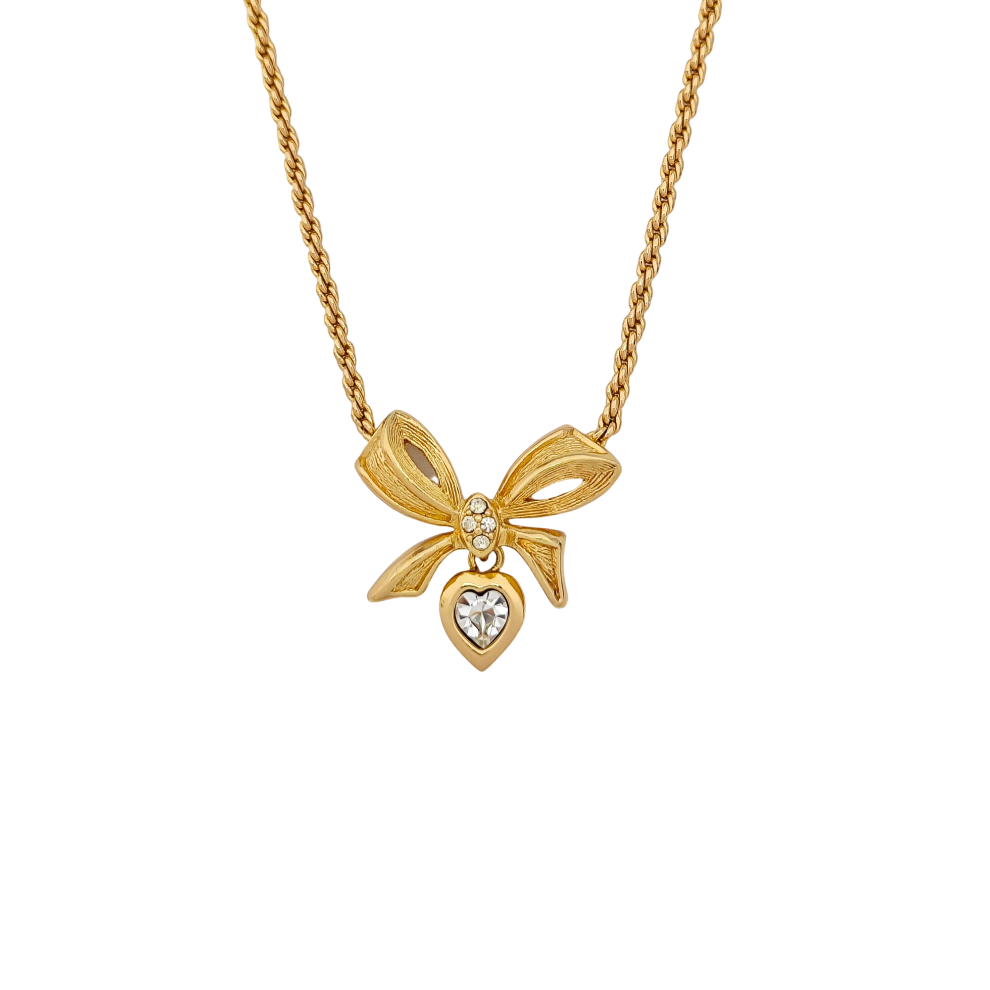 Bow Metal Gold Necklace