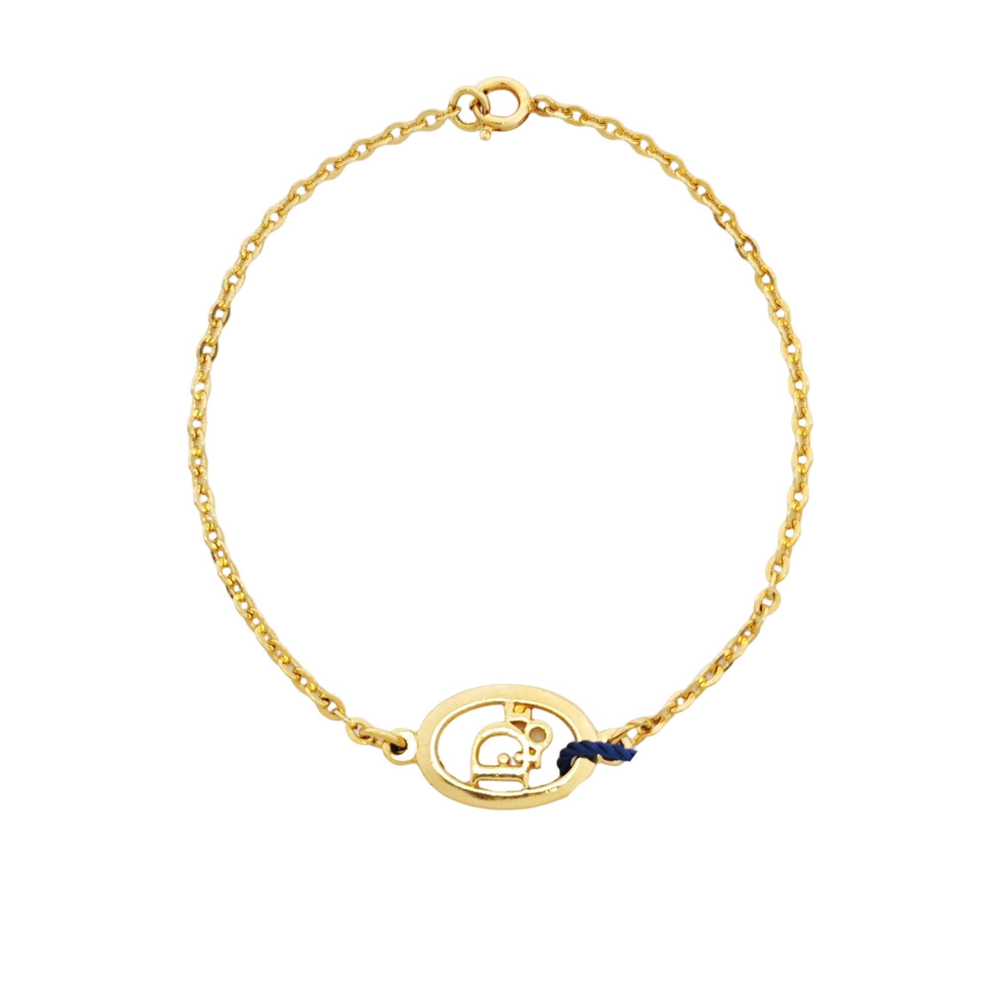 Dior Oblique Metal Gold Bracelet