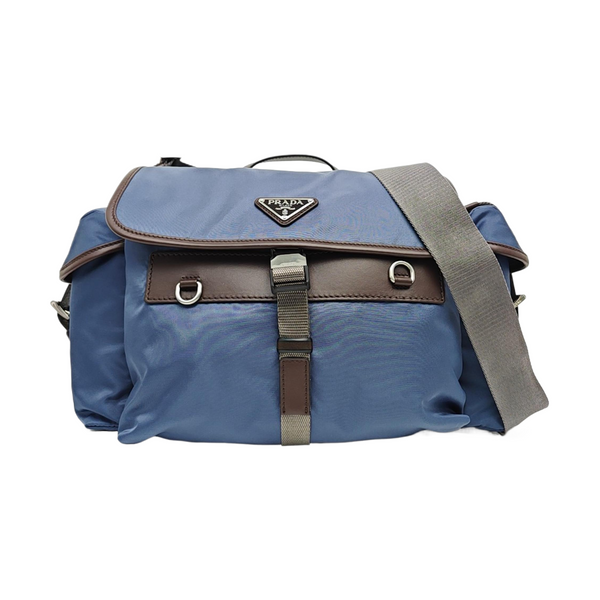 Nylon Shoulder Bag Blue