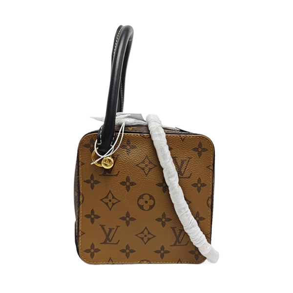 SQUARE Monogram Coated Canvas Brown