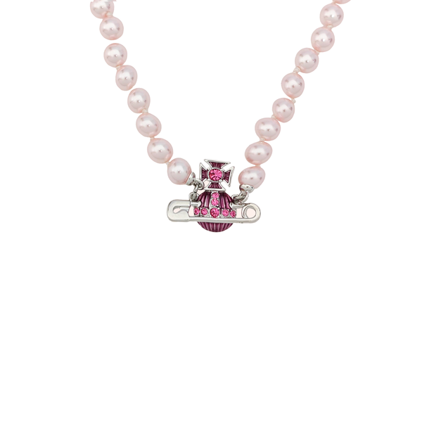Faux Pearl Pink Necklace