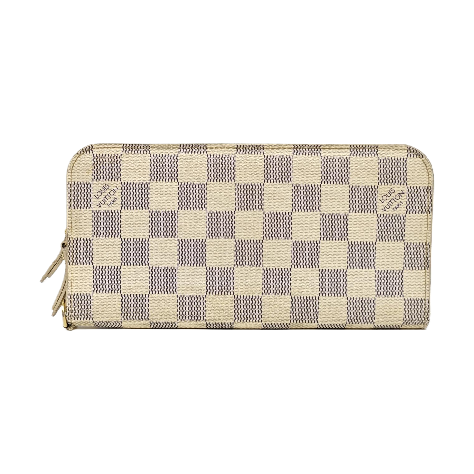 INSOLITE Damier Azur Coated Canvas White Wallet