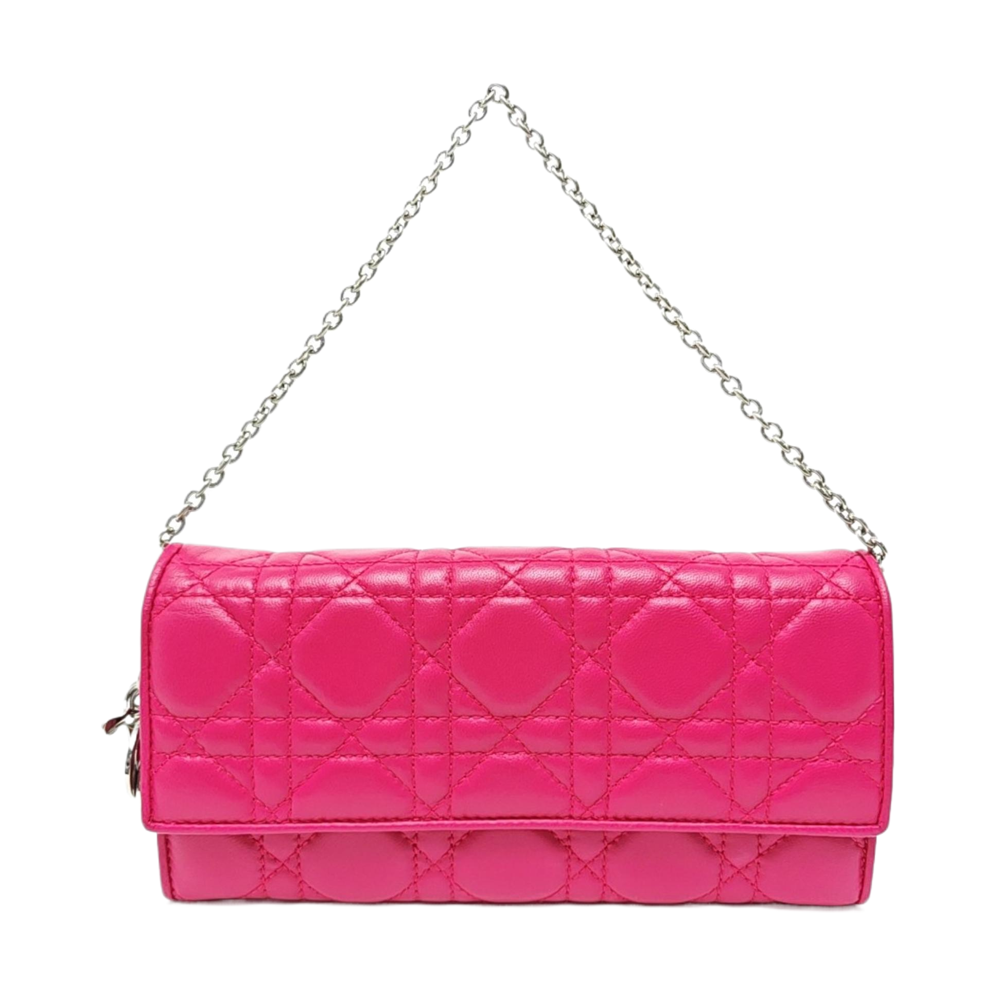 Cannage Lambskin Top Handle Bag Red