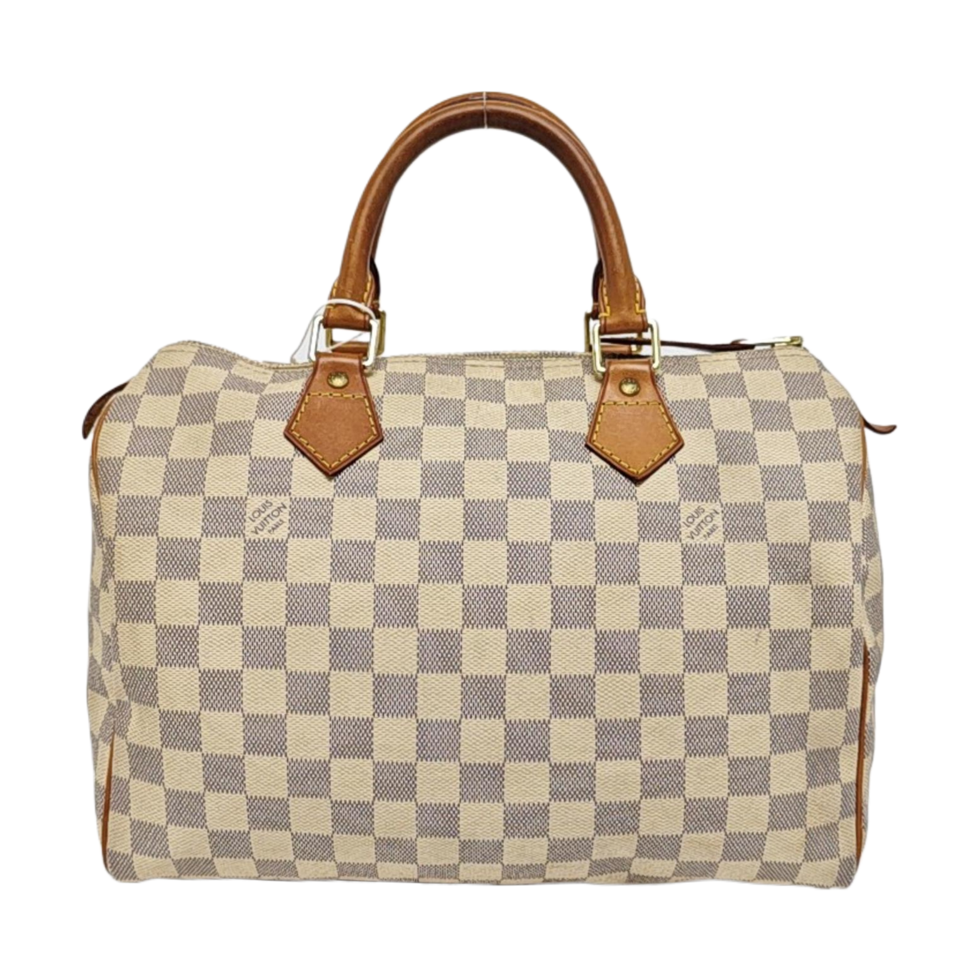 SPEEDY 30 Damier Azur Coated Canvas White