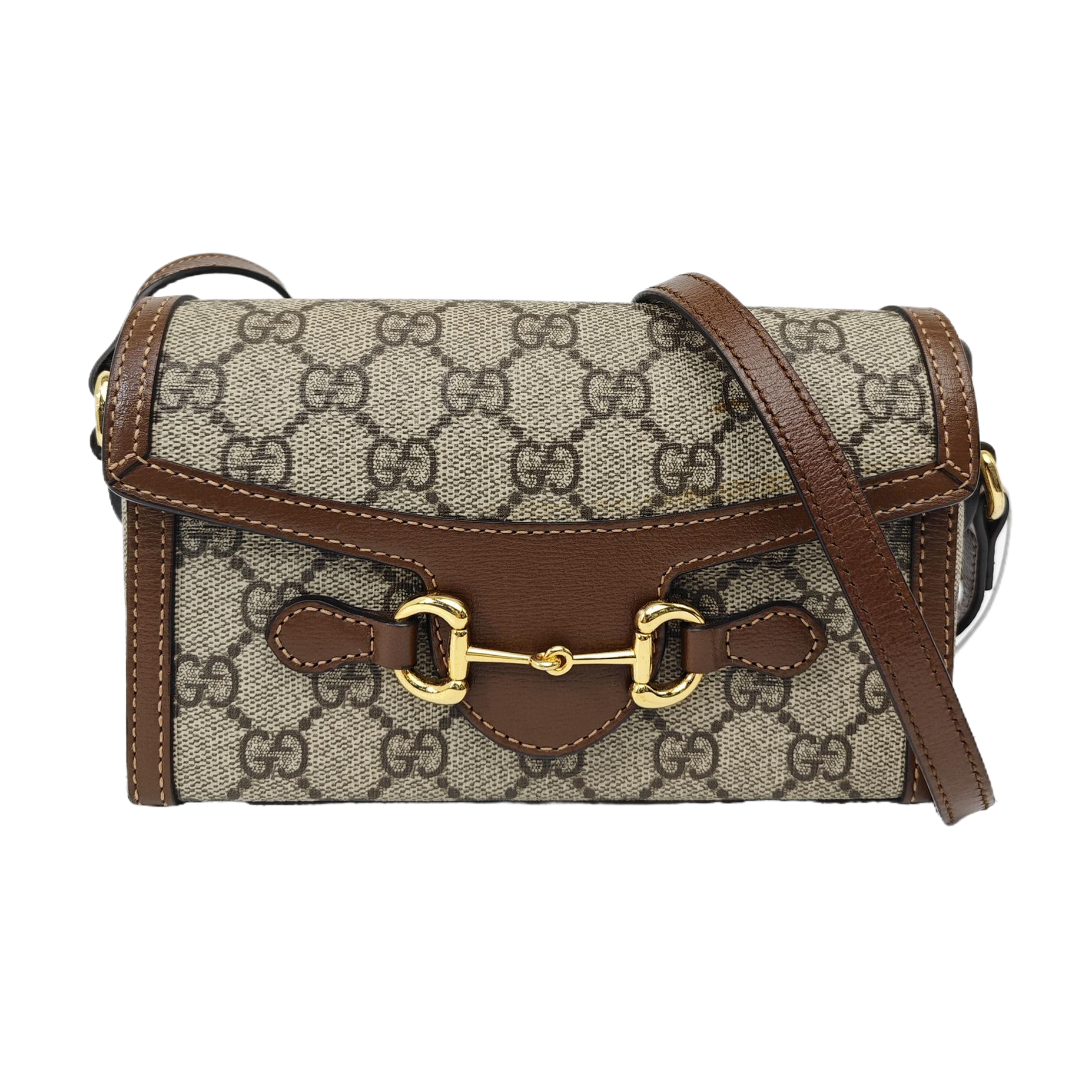 Horsebit 1955 Mini Monogram Coated Canvas Beige
