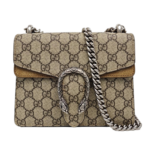 Dionysus Mini Monogram Coated Canvas Beige