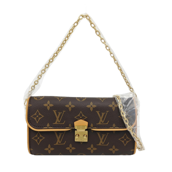 Pochette Camille Monogram Coated Canvas Brown