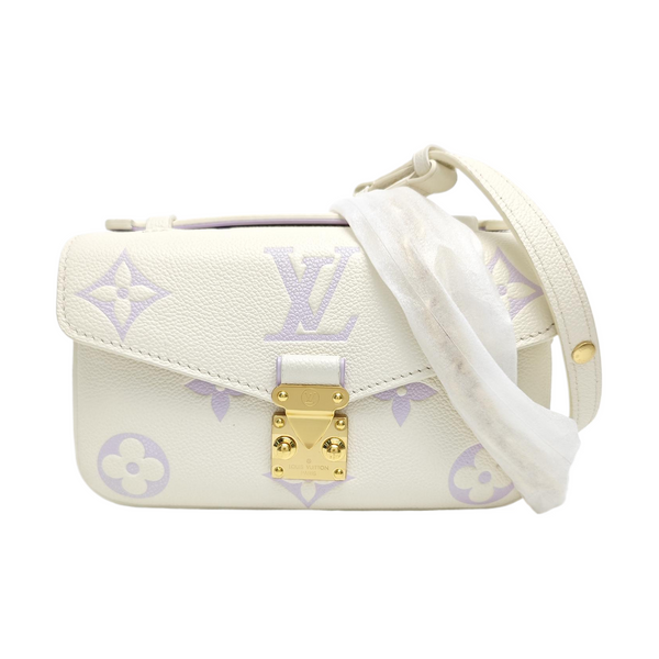 MÉTIS EAST WEST Monogram Calfskin White