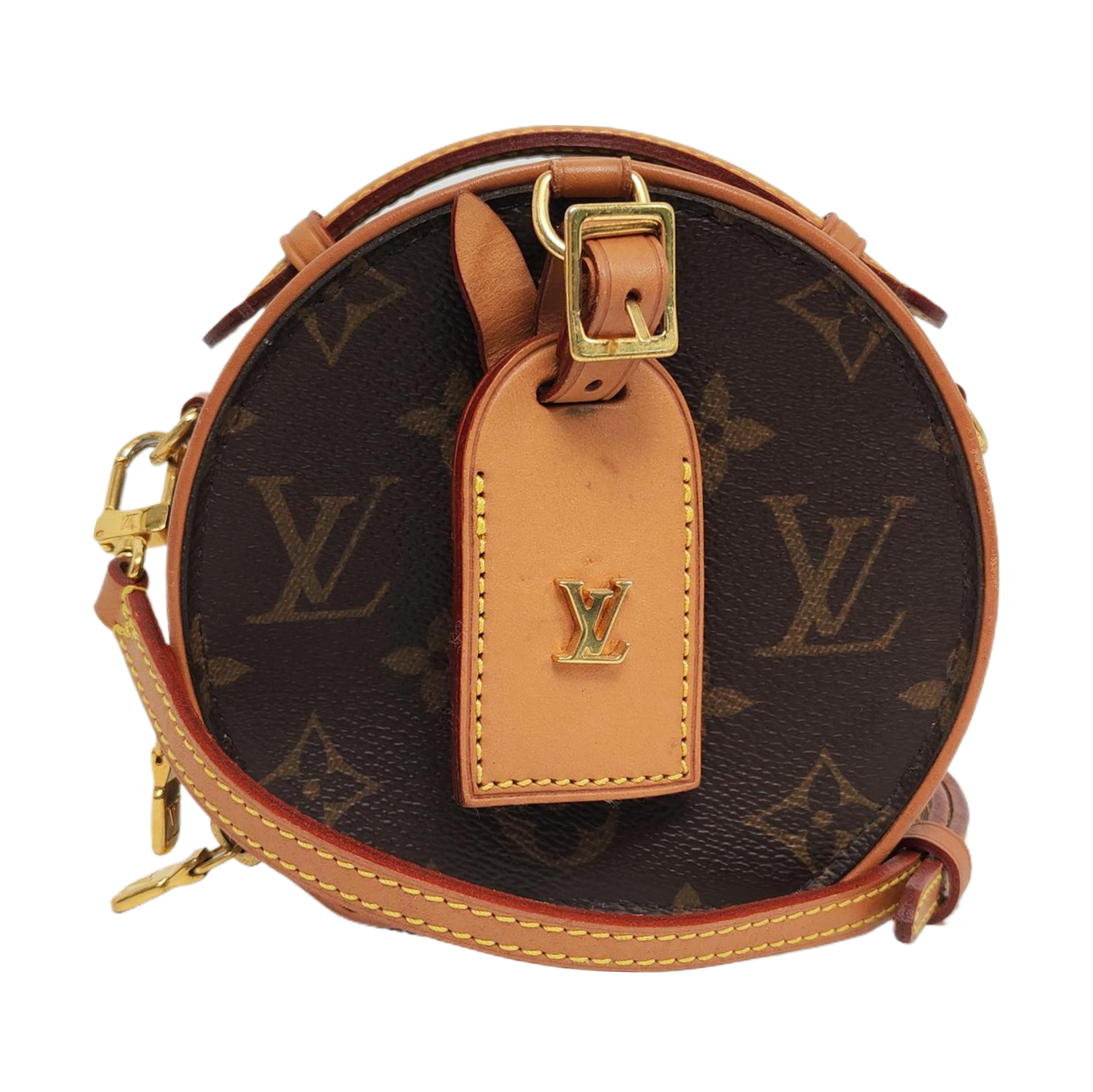 BOITE CHAPEAU Mini Monogram Coated Canvas Brown