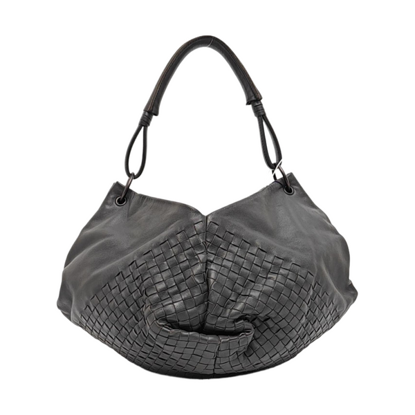 Lambskin Shoulder Bag Gray