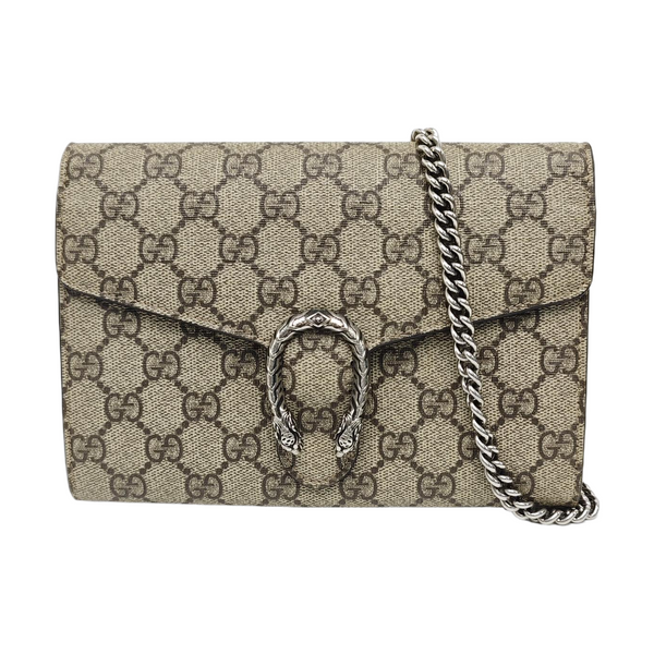 Dionysus Mini Monogram Coated Canvas Beige