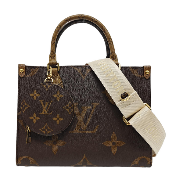 ONTHEGO PM Monogram Coated Canvas Brown