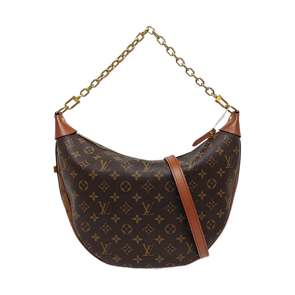 LOOP HOBO Monogram Coated Canvas Brown