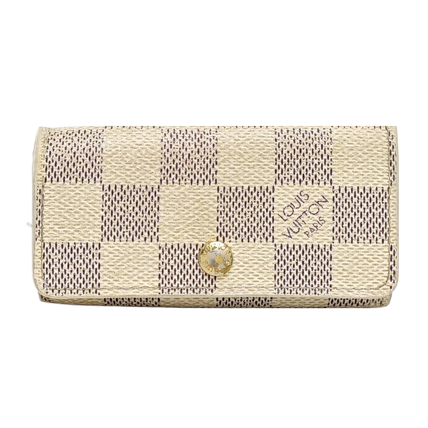 Damier Azur Coated Canvas Key Pouch White
