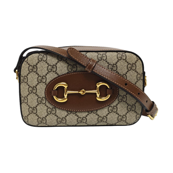 Horsebit 1955 Small Monogram Coated Canvas Beige