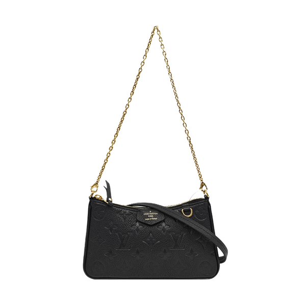 EASY POUCH ON STRAP Monogram Calfskin Black