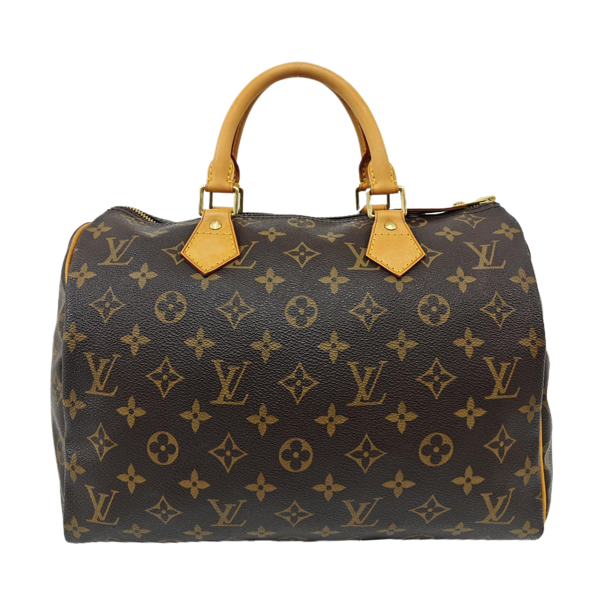 SPEEDY 30 Monogram Coated Canvas Brown