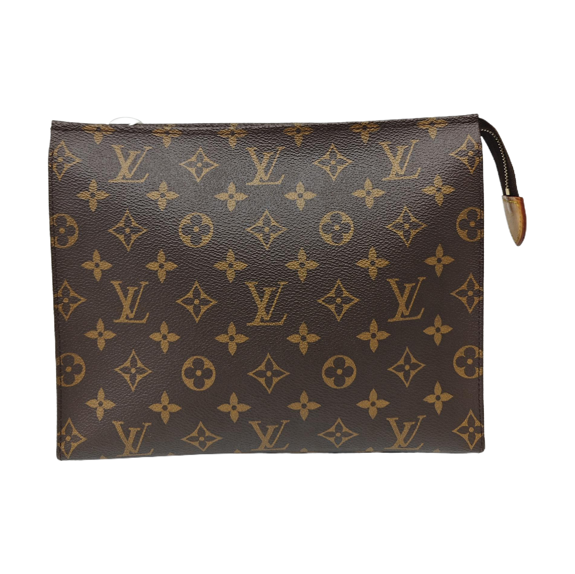 TOILET POCKET 26 Monogram Coated Canvas Brown