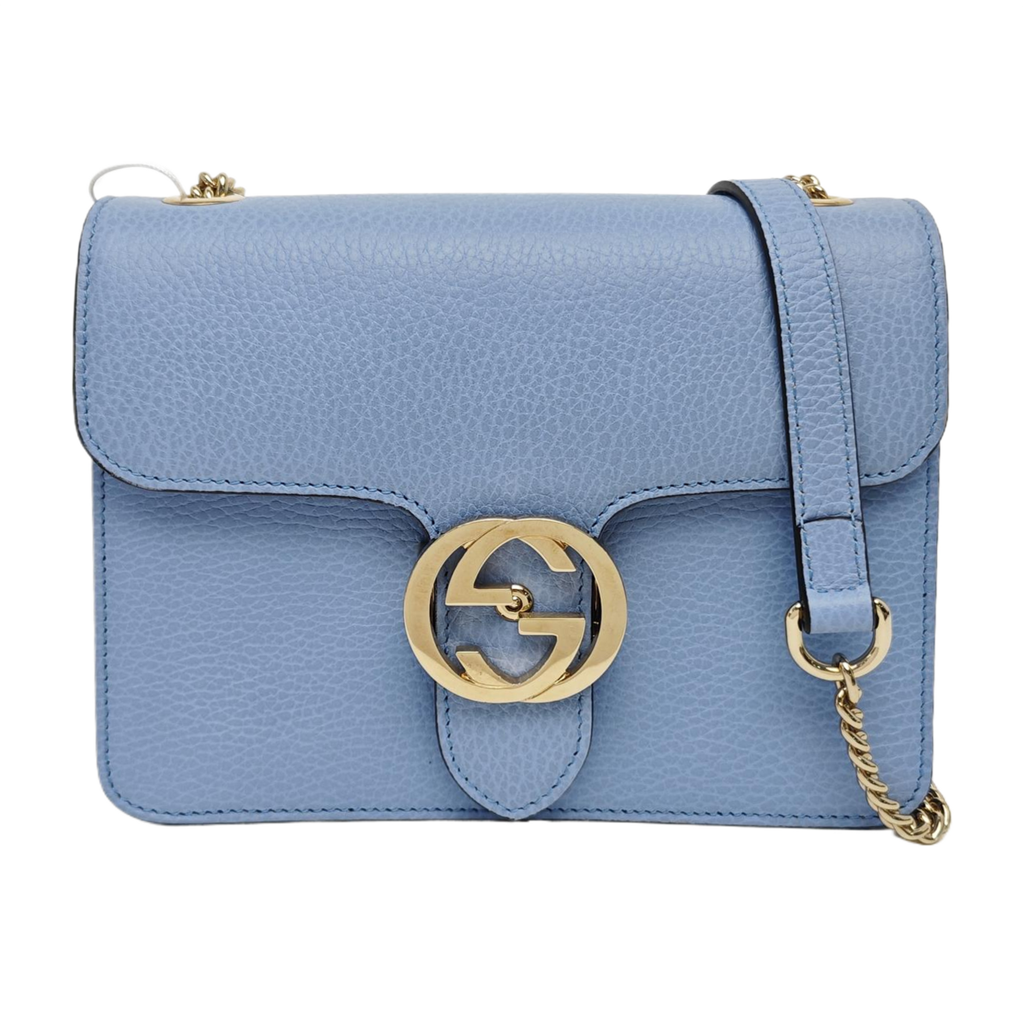 Interlocking G Small Calfskin Blue