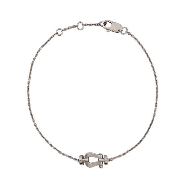 Force 10 18k White Gold Silver Bracelet