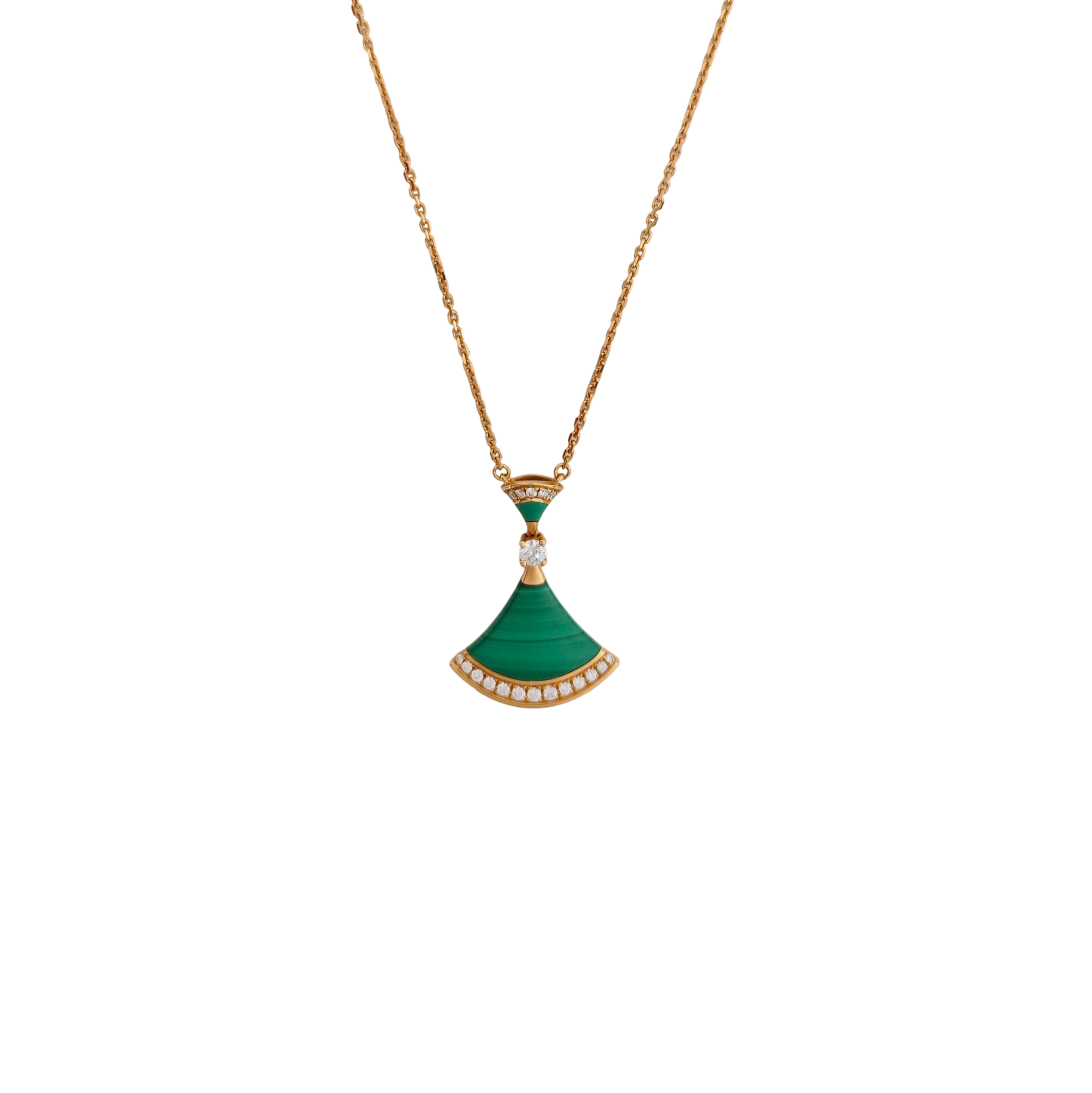 DIVAS' DREAM 18k Rose Gold Green Necklace