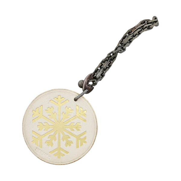 Metal Bag Charm White