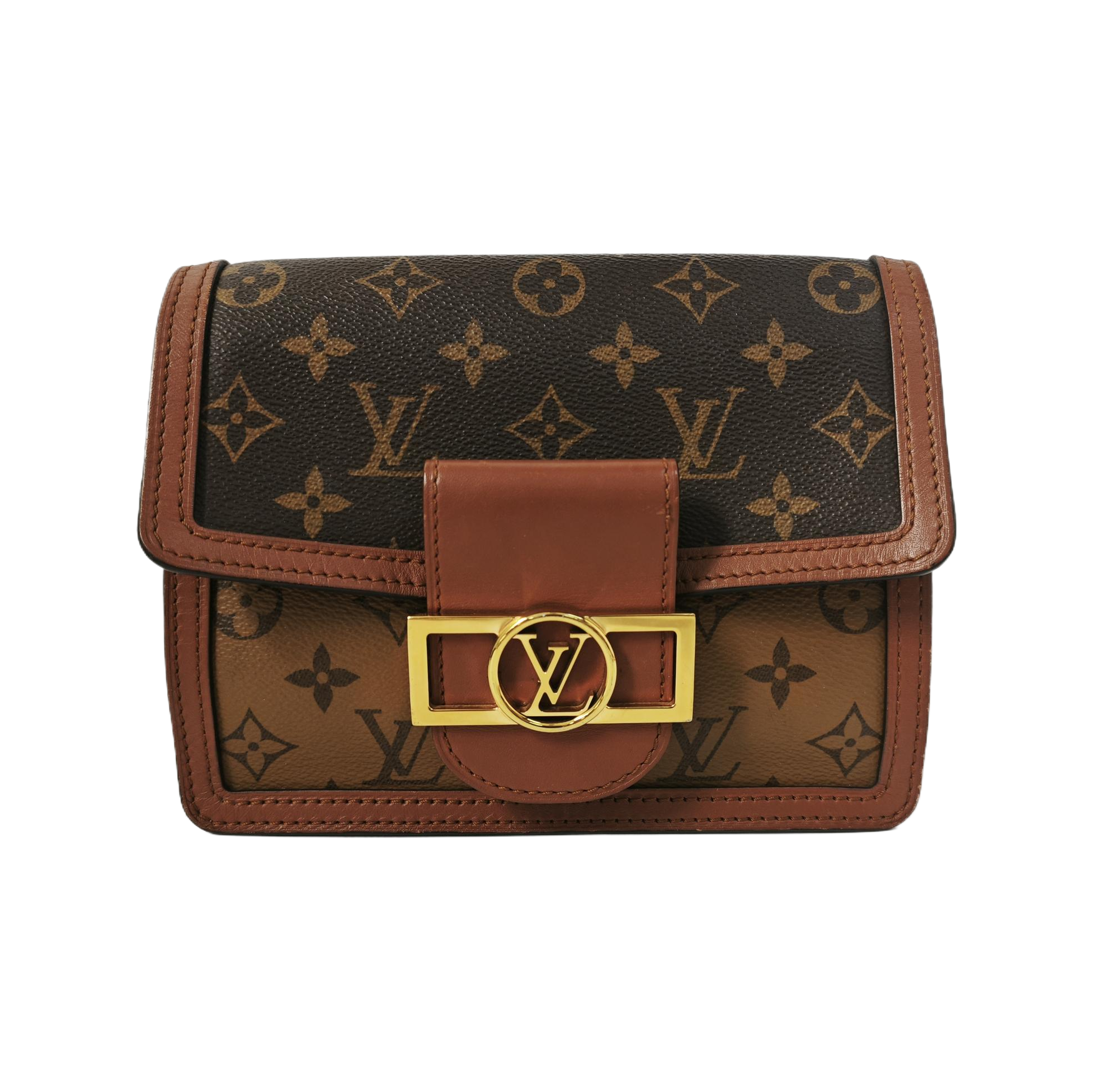 DAUPHINE Mini Monogram Coated Canvas Brown