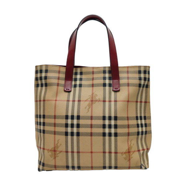 Coated Canvas Tote Bag Beige