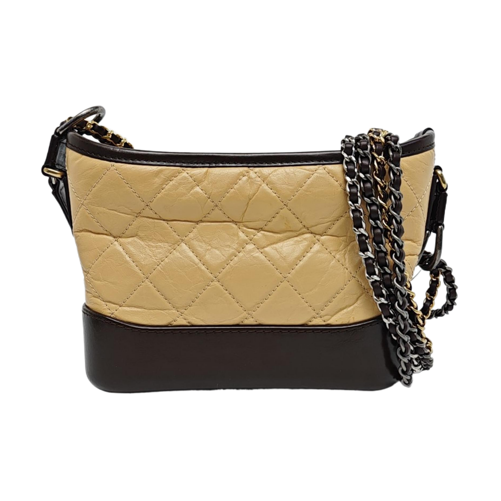 Authenticated pre-owned  GABRIELLE Quilted Calfskin Beige - Tote Bag at Looply