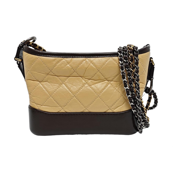 Authenticated pre-owned  GABRIELLE Quilted Calfskin Beige - Tote Bag at Looply
