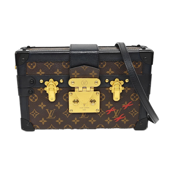 PETITE MALLE Monogram Coated Canvas Brown