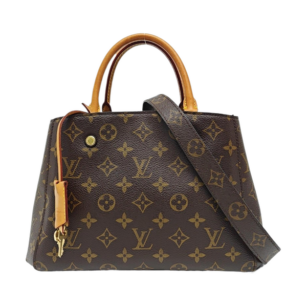 MONTAIGNE Monogram Coated Canvas Brown