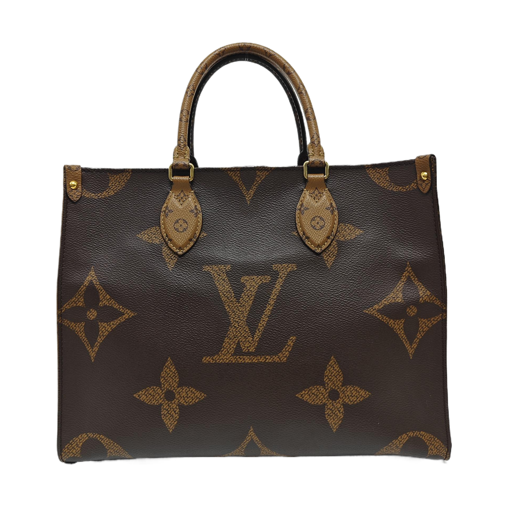 ONTHEGO MM Monogram Coated Canvas Brown