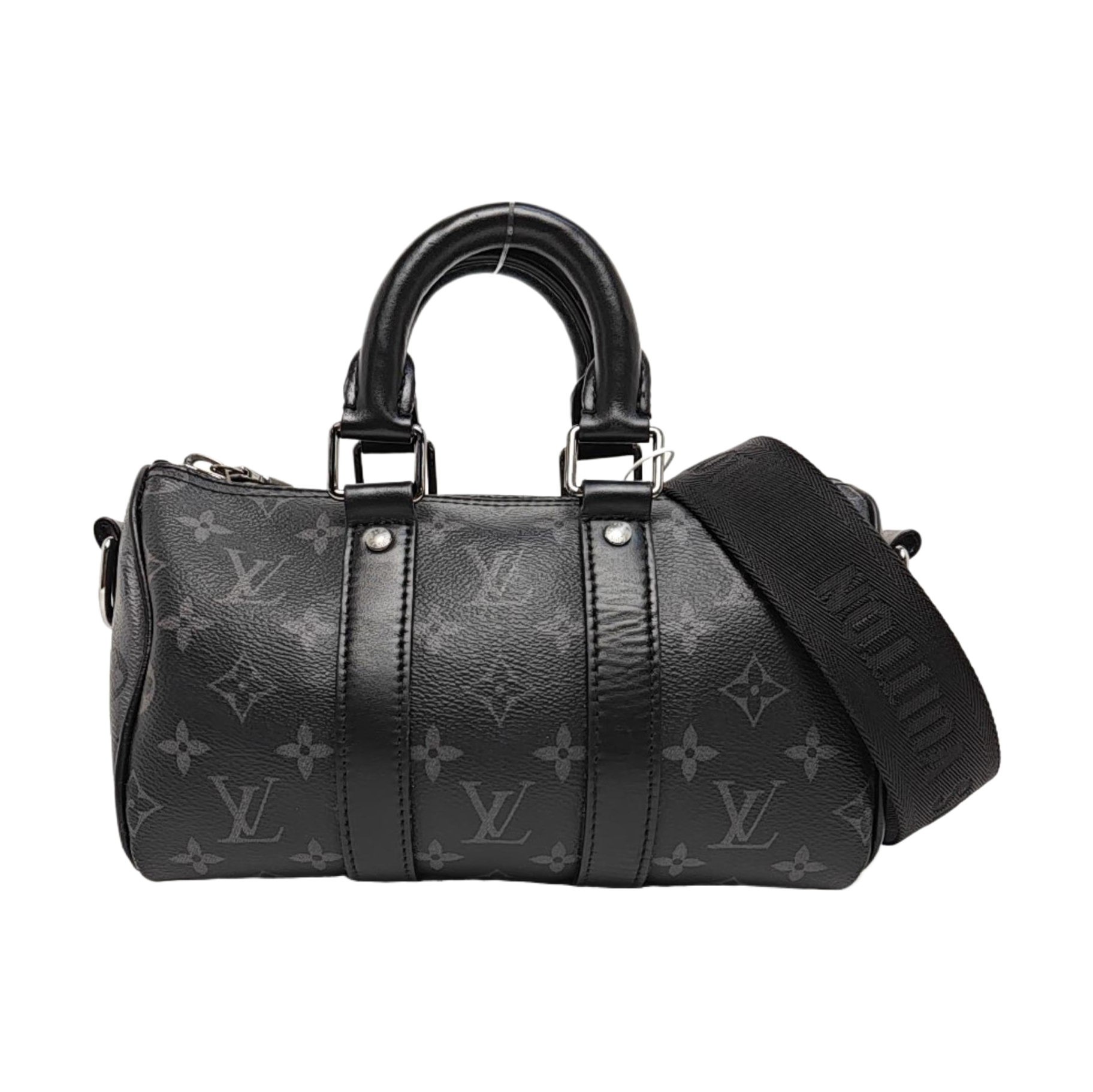 KEEPALL 25 Monogram Coated Canvas Black