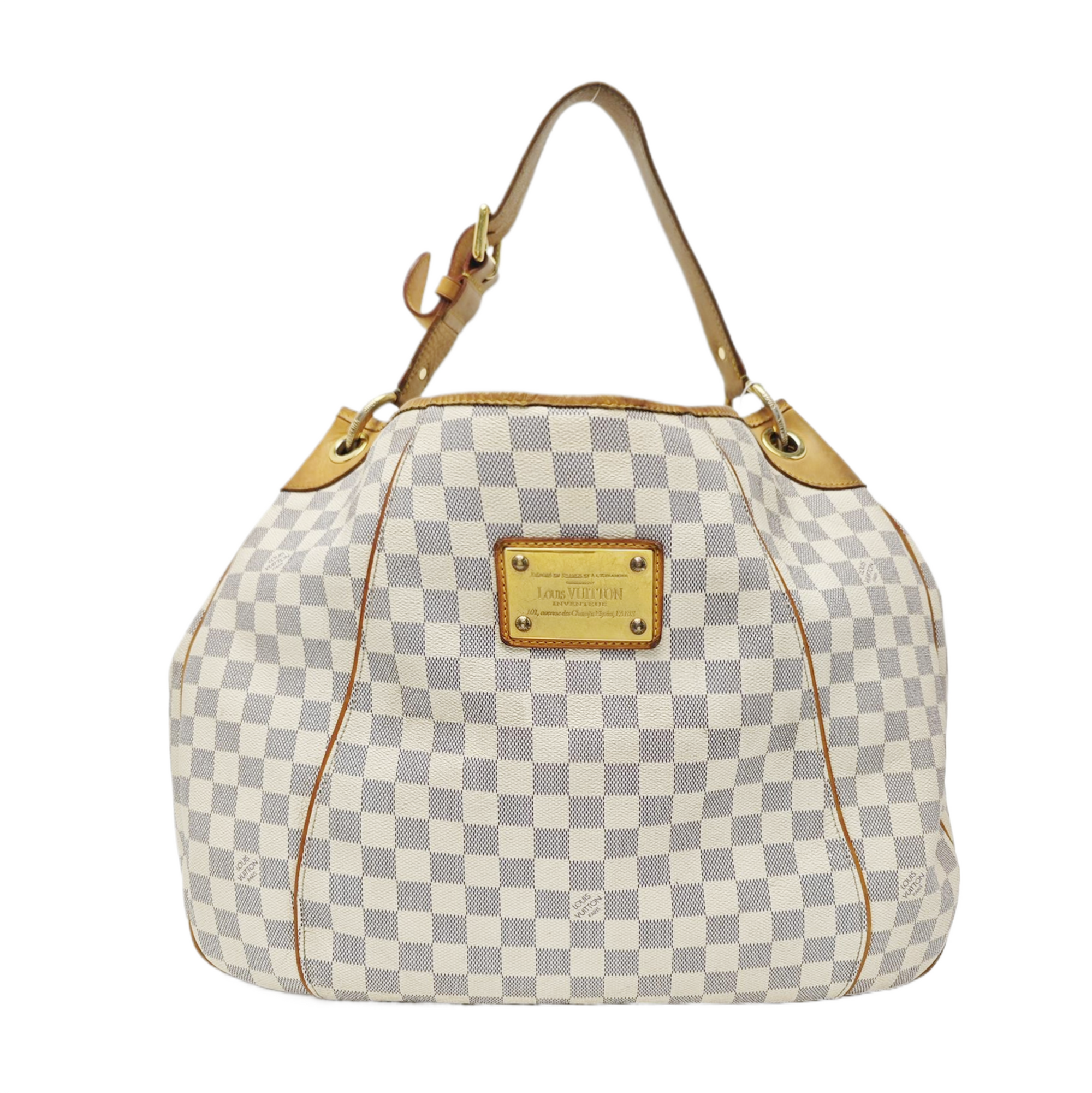 GALLIERA GM Damier Azur Coated Canvas White