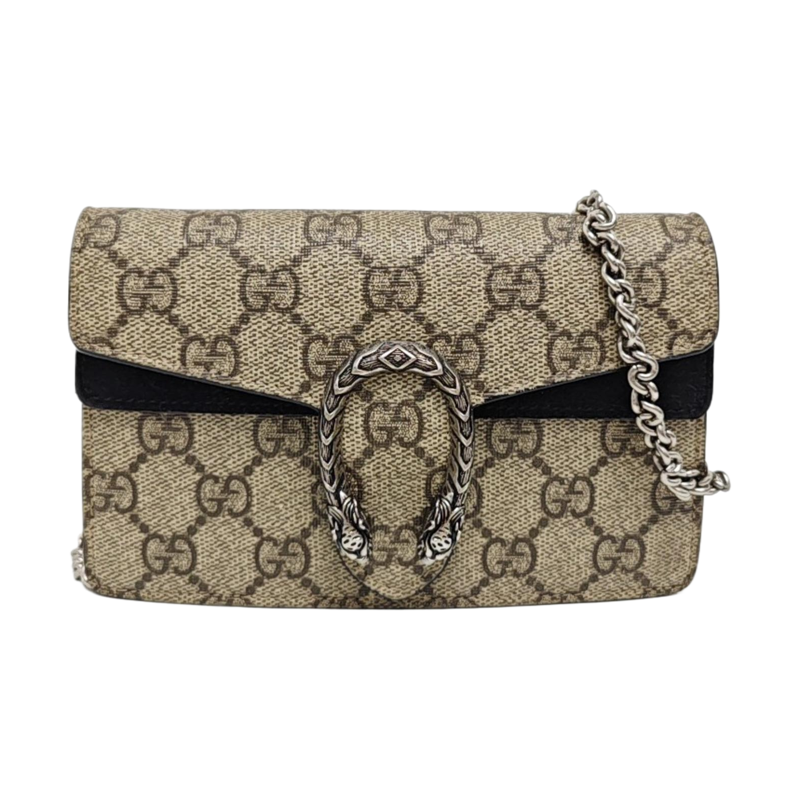 Dionysus Super Mini Monogram Coated Canvas Beige