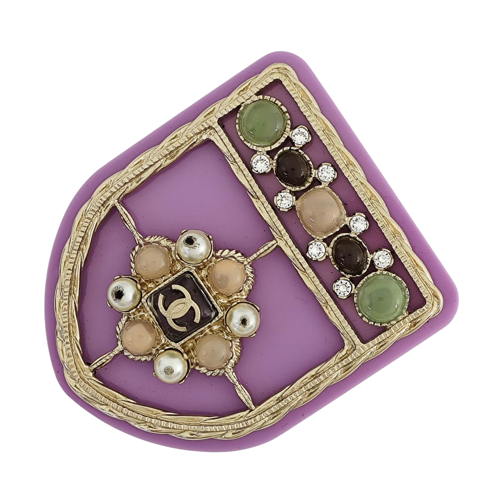 Synthetic Material Purple Brooch
