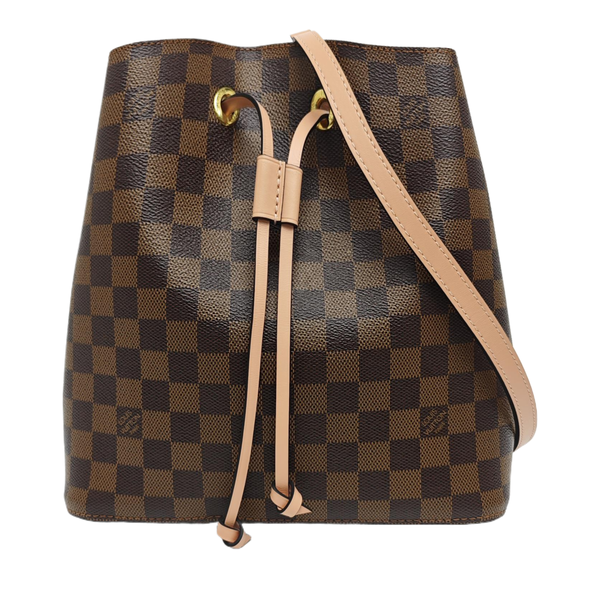 NÉONOÉ MM Damier Ebene Coated Canvas Brown
