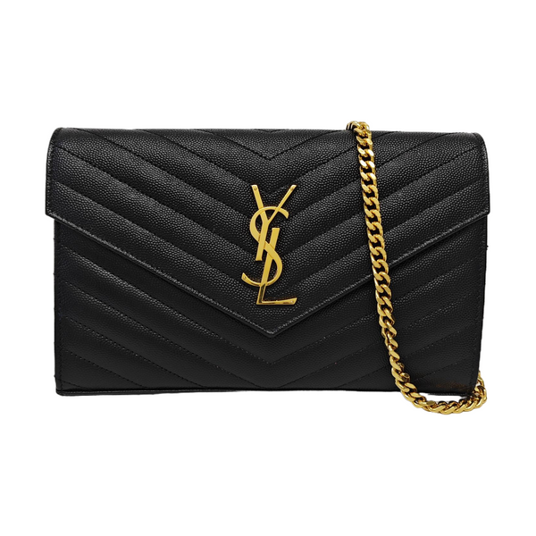 MONOGRAM Medium Chevron Calfskin Black