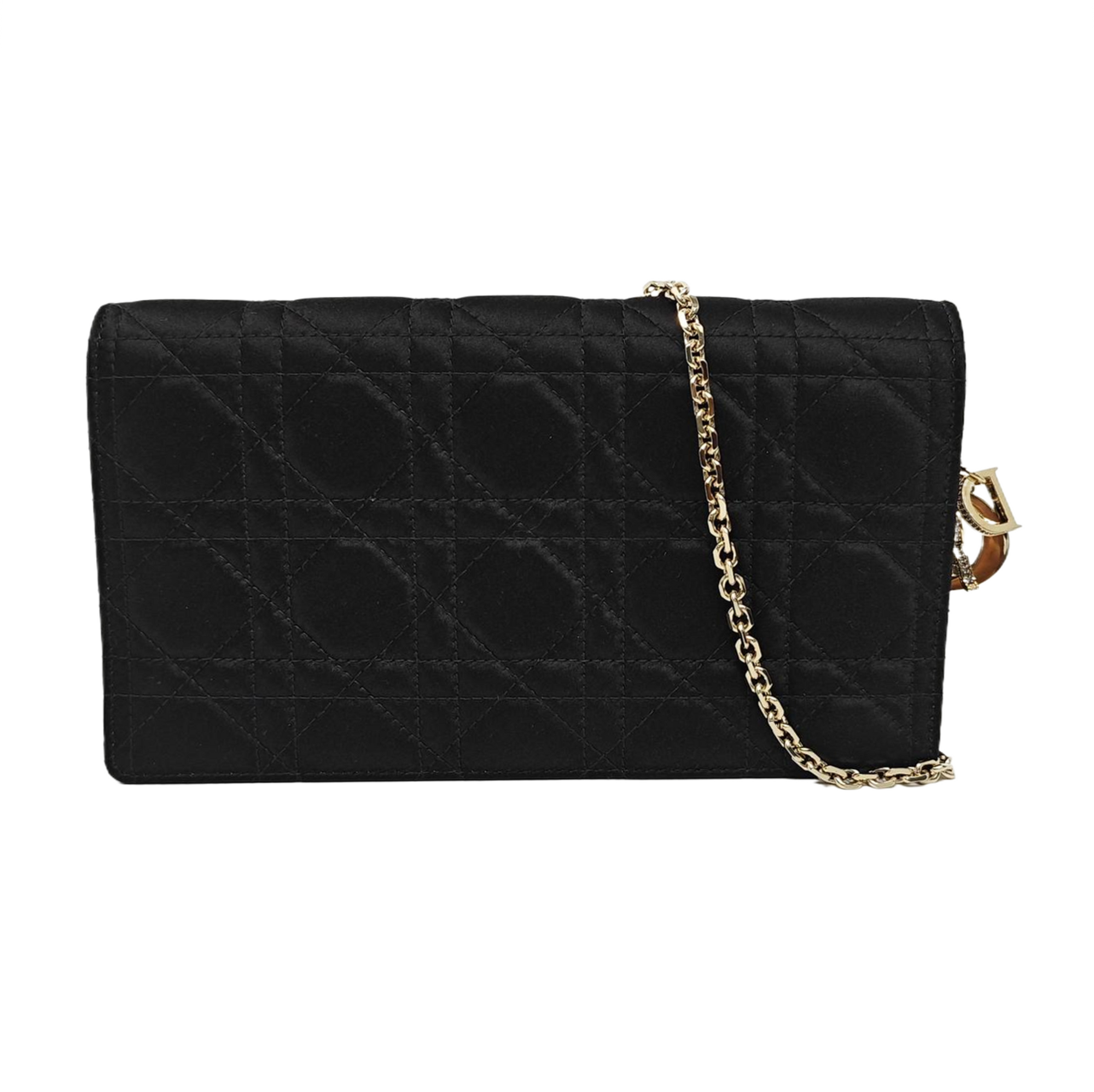 Lady Dior Small Cannage Fabric Black