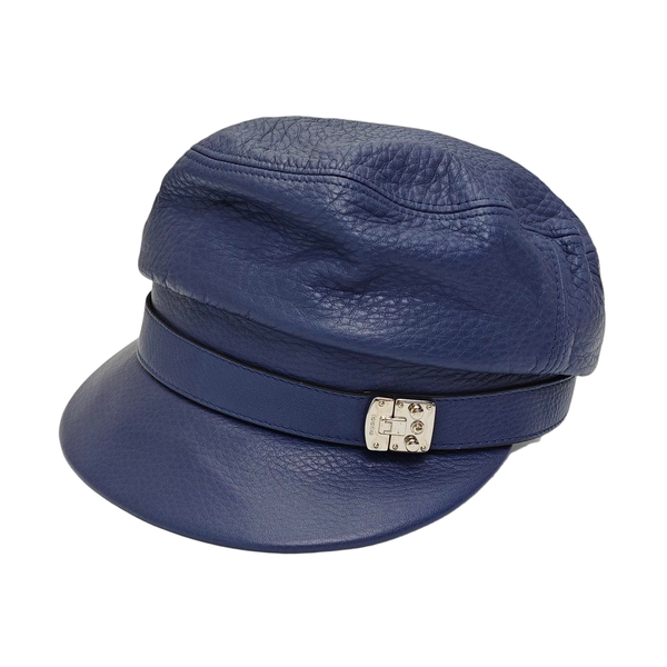 Leather Hat Blue