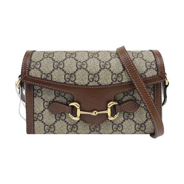 Horsebit 1955 Mini Monogram Coated Canvas Beige