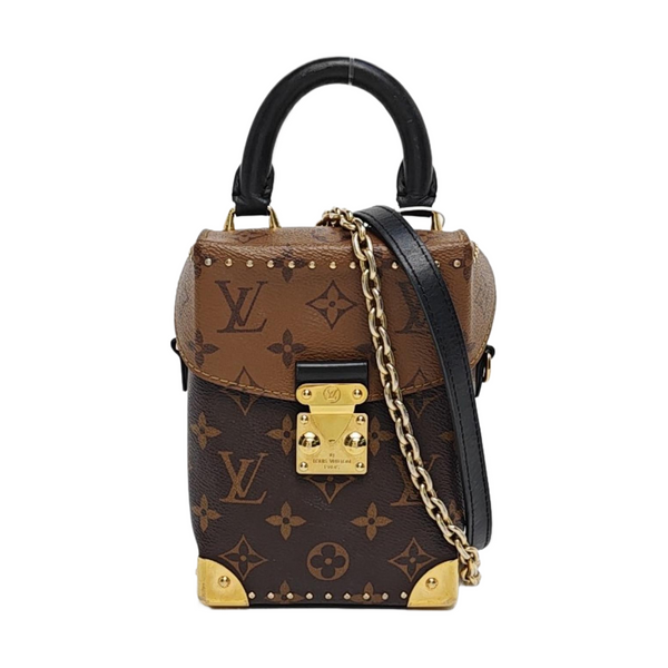 CAMERA BOX Monogram Coated Canvas Brown