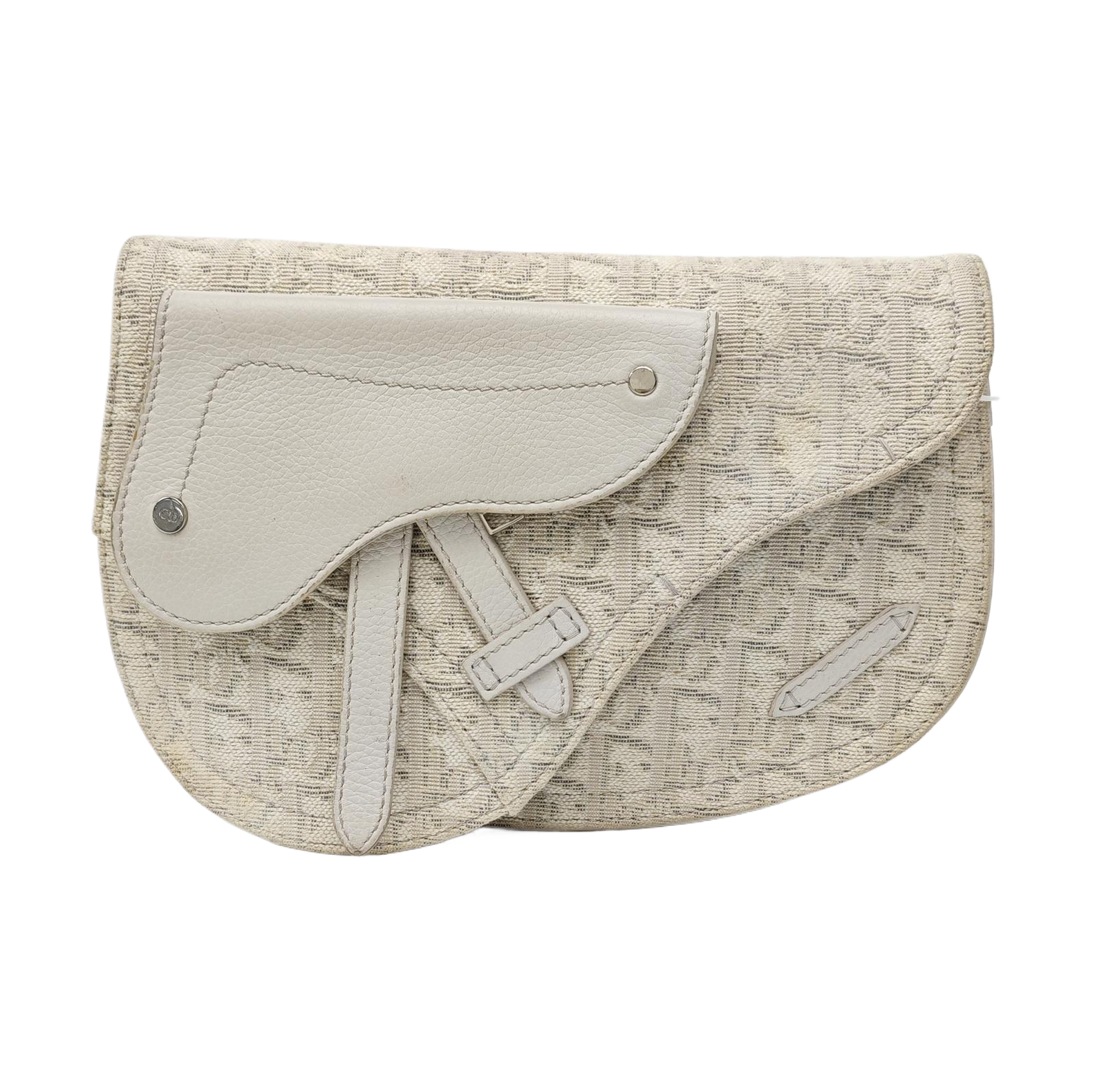 Saddle Small Oblique Canvas Beige