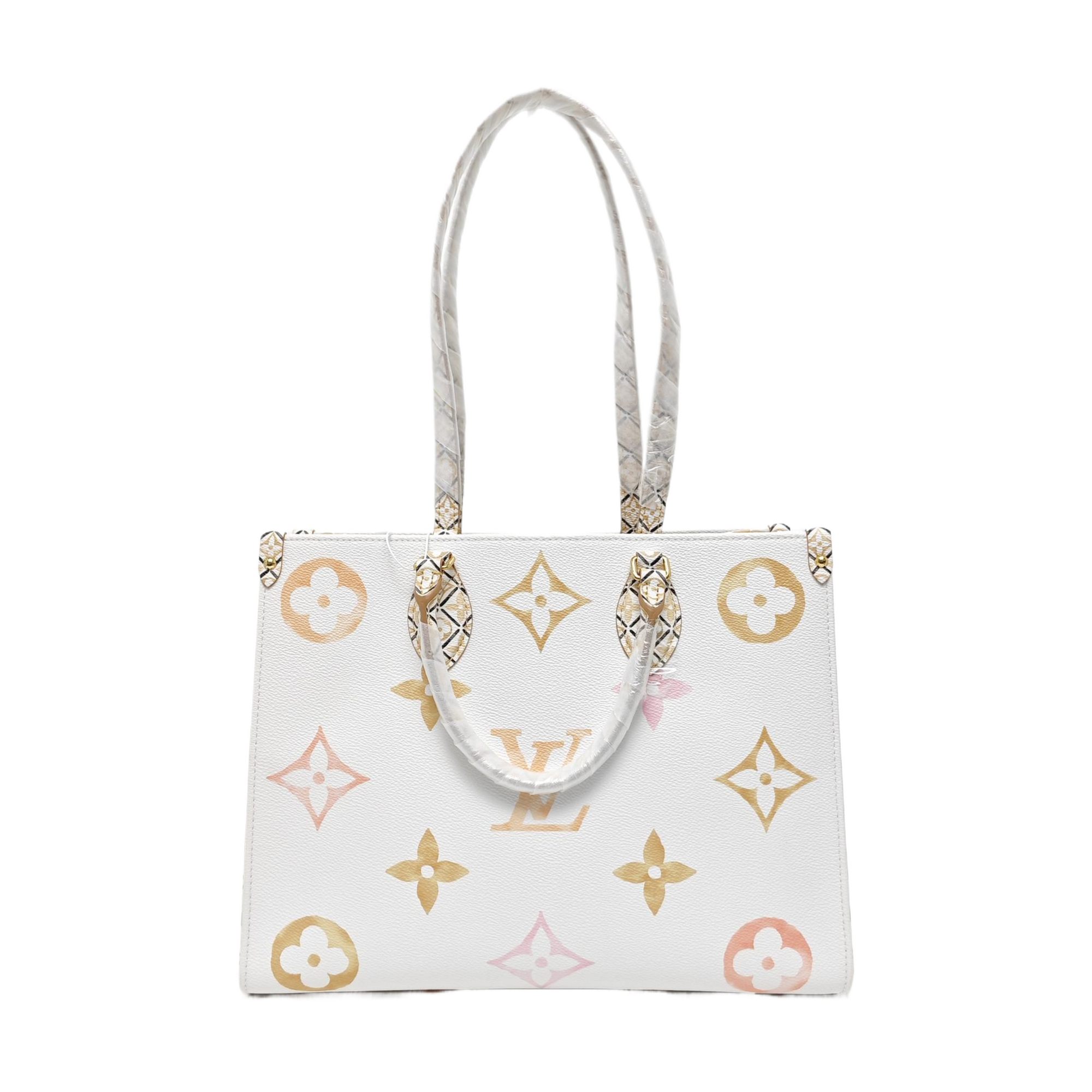 ONTHEGO MM Monogram Coated Canvas White
