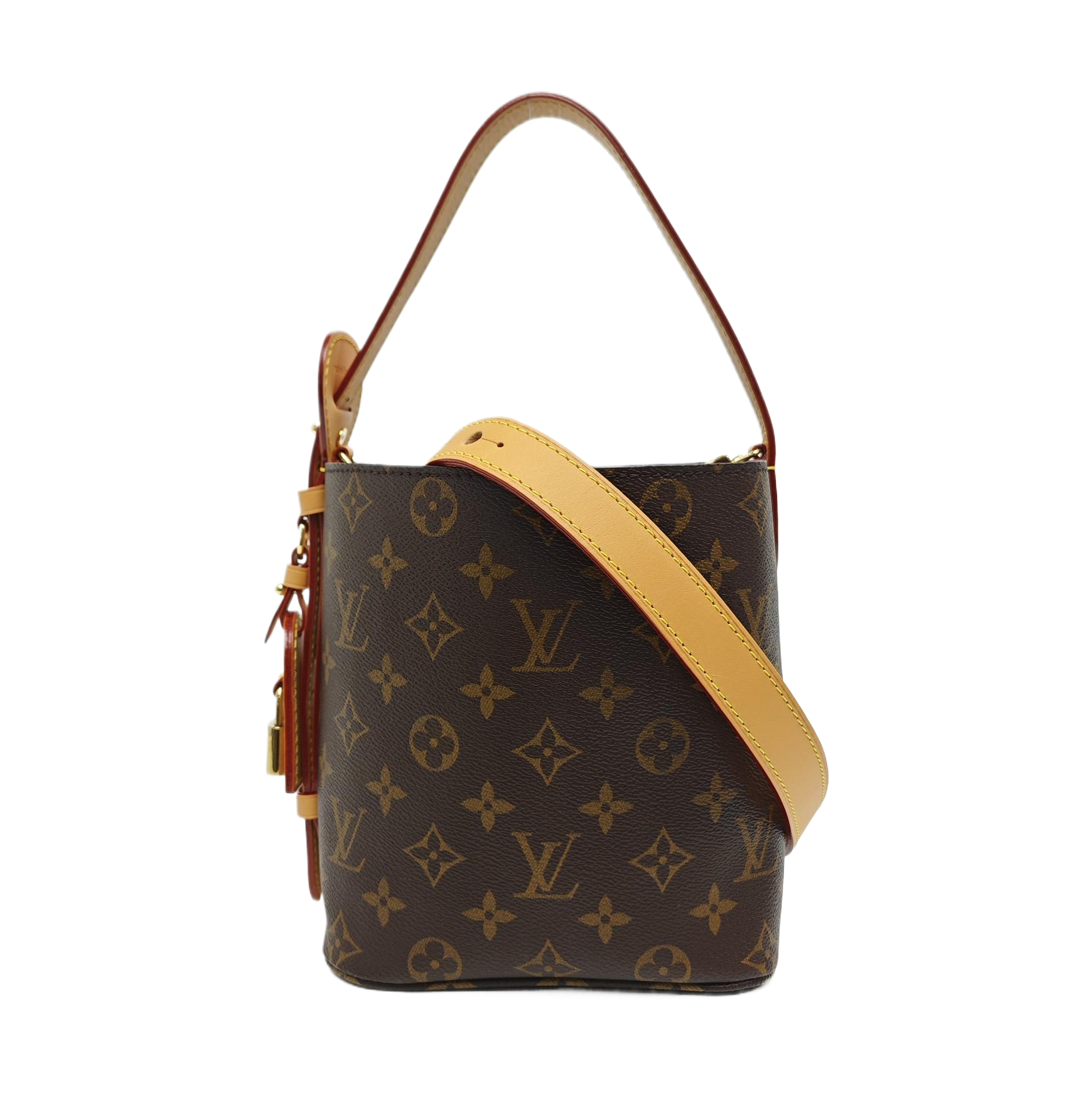 ALL IN BB Monogram Coated Canvas Brown