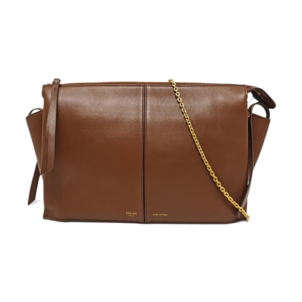 TRI FOLD Calfskin Brown