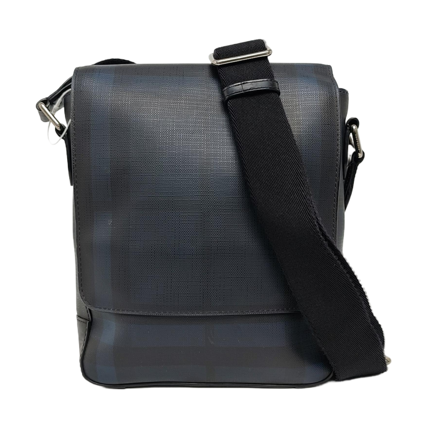 Coated Canvas Crossbody Bag Black