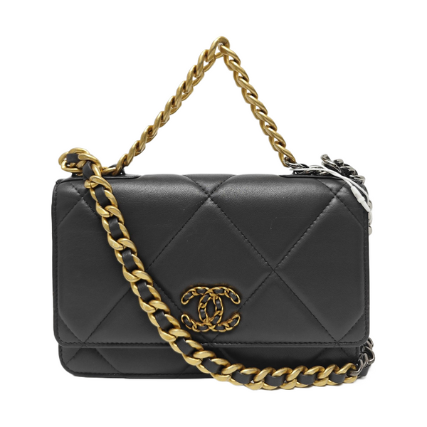 CHANEL 19 WOC Quilted Lambskin Gray